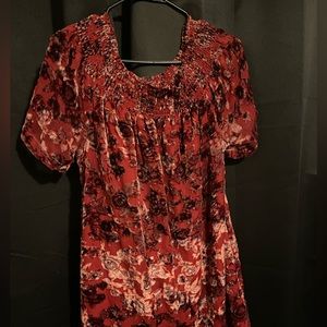 Anthropologie blouse/ dress silk and velvet - off shoulder